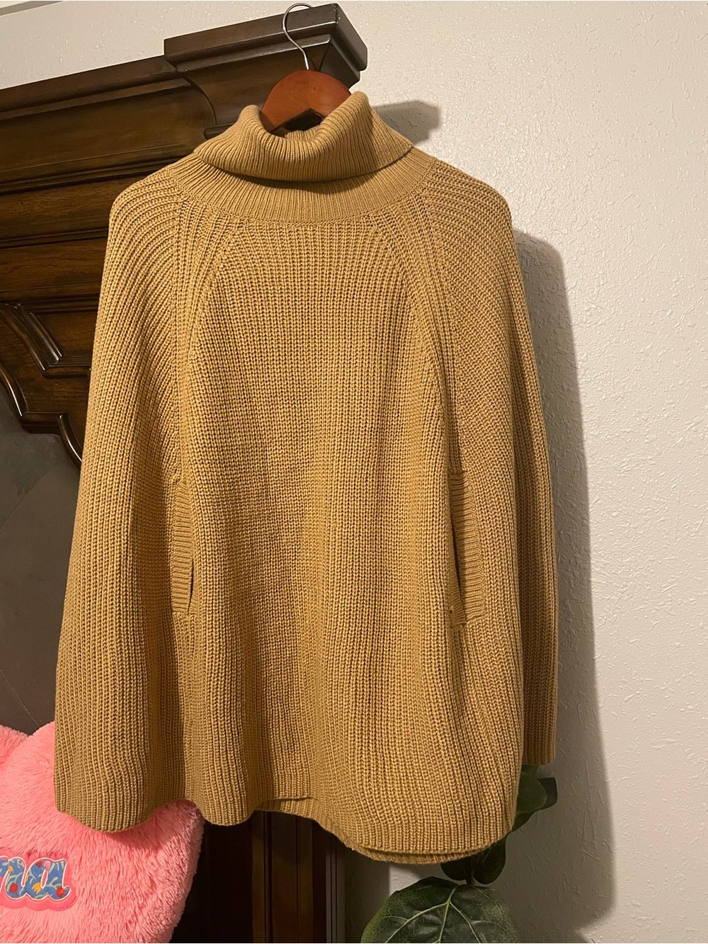 Relaxed Camel Turtleneck Sweater
